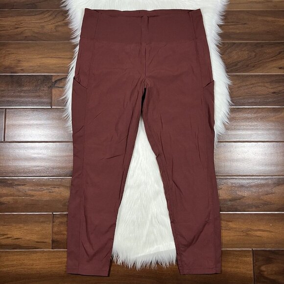 Athleta Pants - Athleta Women's Size 16 Cognac‎ Brown Trekkie Hybrid Crop Tight Pants 446615